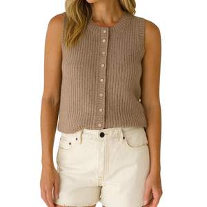 Pull court sans manches en maille côtelée noire pour femme, col roulé, coupe ajustée, avec ourlet peplum et détail avant tendance - Product Image 3