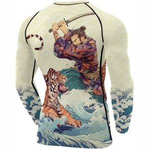 Rashguard Homme Sublimation Haute Performance Personnalisable Anti-UV Écologique Respirant pour Entraînement Arts Martiaux NO-GI Grappling - Product Image 2