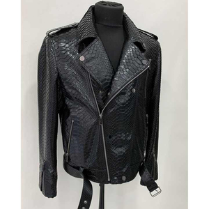 Customized <b>Genuine</b> Leather Motorcycle Jacket Men Street Biker Riding Eco-Friendly Breathable Winter High Quality Custom Front - Product Image 3