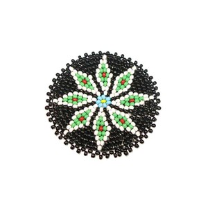 Handcrafted unique fashionable Blue <b>Beaded</b> Eco Friendly <b>Coaster</b> trendy style hand embroidery Boho cute home decorative <b>coasters</b> - Product Image 2