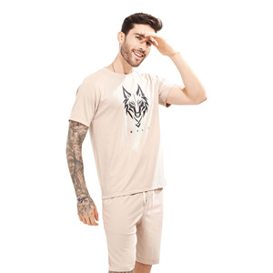 Ensemble T-shirt et short pour homme, été, respirant, personnalisable avec logo, haute qualité, service OEM, tissu tricoté 100% coton - Product Image 2