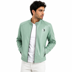 sleek men leather <b>jacket</b> offering a <b>smart</b> fit soft comfort durable quality and stylish appeal for casual outings daily wear and - Product Image 1