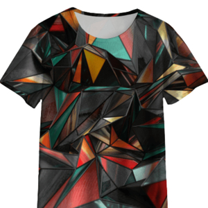 Men's Solid O-Neck Short Sleeve T-<b>Shirt</b> Regular Fit Casual Style Digital Print Knitted <b>100</b>% <b>Polyester</b> Fabric Anti-Wrinkle - Product Image 2