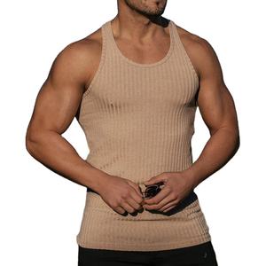 Débardeur de gymnastique d'été pour hommes, chemise blanche vierge sans manches, vêtements de fitness personnalisés en spandex à séchage rapide - Product Image 1