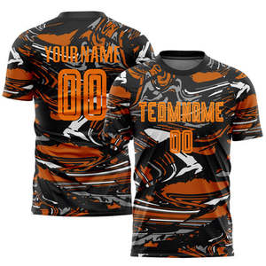 Custom <b>Flame</b> Design Soccer Jersey Uniform Short Sleeve Sublimation Print Breathable 100% Polyester Unisex Adult Teamwear 140g - Product Image 2