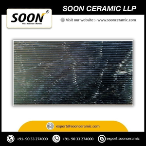 SOON CERAMIC LLP - Losa Grande de Calcita Negra Magnética Acanalada 2, Pulida, Moderna, Ecológica, Modelo 3D para Pared de Sala de Estar - Product Image 3