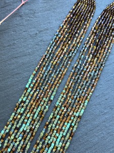 Pendientes de cuentas, pendientes de turquesa, pendientes de cuentas con flecos, pendientes bohemios, pendientes familiares, regalos para ella, moda para fiestas - Product Image 3