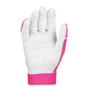 Nouvelles gants de frappe de baseball de haute qualité, design moderne, couleur rose et blanc, en cuir. - Product Image 3