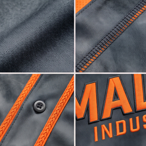 Maillot de baseball personnalisé imprimé par sublimation, col ras du cou à deux boutons, anti-bactérien, durable, double couche, avec protection des genoux - Product Image 6