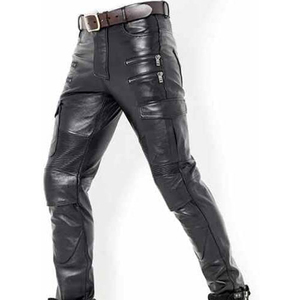 Pantalon cargo en cuir pour homme OEM Outdoor Adventure, multi-poches, fermeture éclair sécurisée, respirant, pantalon cargo en cuir pour homme. - Product Image 6