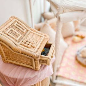 Modèle unique de caisse enregistreuse en bois, jouets, prix le plus bas, vente exceptionnelle, caisse enregistreuse en rotin naturel pour jeu de rôle pour enfants - Product Image 6