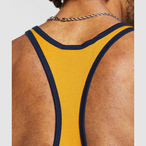 เสื้อกล้ามออกกำลังกายผู้ชาย พิมพ์โลโก้ได้ทุกขนาด แห้งเร็ว ระบายอากาศได้ดี ผลิตจากผ้าฝ้าย สแปนเด็กซ์ โพลีเอสเตอร์ คุณภาพสูง สำหรับออกกำลังกาย - Product Image 2