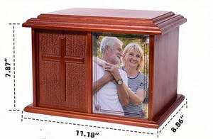 Urnas de Cremación de Madera Natural de Estilo Americano Moderno, Hechas a Mano, Ecológicas, de Alta Calidad, con Capacidad de 220 Pulgadas Cúbicas, para Hombre y Mujer - Product Image 2