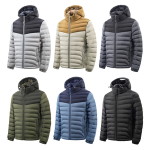 Chaqueta Acolchada Ligera y Ecológica para Hombre, Personalizable, Resistente al Agua y al Viento, con Capucha y Cierre, Estilo Urbano, para Invierno - Product Image 3