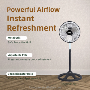 Ventilador de Pedestal Oscilante de 3 Velocidades con Motor de Corriente Alterna, Ventilador de Plástico para el Hogar con Altura Ajustable - Product Image 4