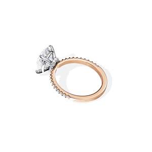 Oval Cut Diamond Engagement Ring 14k Gold Plated Pave Setting Prong Mount floral Women's Fine Jewelry - Product Image 4