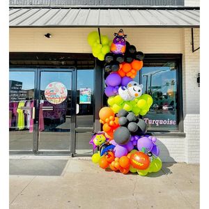 Palloncini in lattice Harley Davidson da 12 pollici, confezione da 60 in nero, arancione, verde, viola e 1 nastro per decorazioni di Halloween, compleanno e laurea - Product Image 1