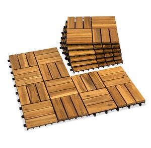 Azulejo de cubierta de madera de acacia 12 listones para soluciones de suelo de patio y exterior duraderas y elegantes - Product Image 1