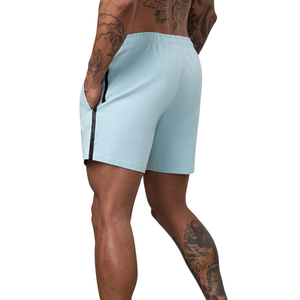 Pantalones Cortos Deportivos para Hombre, Color Azul Hielo, con Cintas Adhesivas, Casuales, para Gimnasio, Entrenamiento, Running, Fitness, Verano - Product Image 2