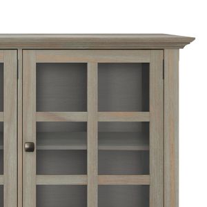 Acadian Distressed <b>Grey</b> Wide <b>Storage</b> Cabinet for Living Room - Product Image 3