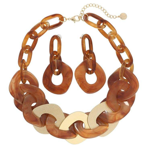 Collar de cuentas de resina epoxi brillante, hecho a mano, troquelado, moderno, de lujo, regalo de negocios, accesorio de joyería para mujeres y niñas - Product Image 4