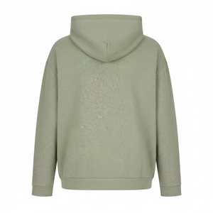 Sudadera con Capucha Personalizada de Algodón 100% Grueso, Ecológica, Verde Otoñal, para Hombre, Corte Regular, Hombros Caídos, Estilo Vintage - Product Image 2