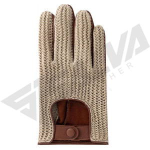 New Style SALVA LEATHER Fashion Leather Anti-Slip Touch Screen Quick Dry Lightweight Driving <b>Gloves</b> Cycling Unisex All Seasons - Product Image 4