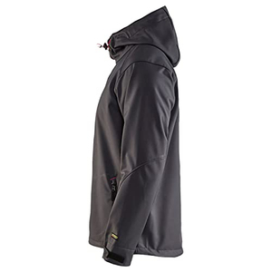 Men's Hooded <b>Waterproof</b> PU <b>Jacket</b> Sporty Style <b>Red</b> Zipper Black Color Regular Fit Winter Wear - Product Image 3