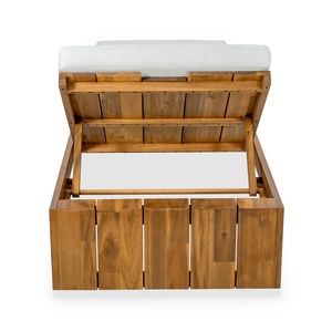 Chaise longue d'extérieur en bois robuste, conçue pour une utilisation longue durée en extérieur, avec un cadre solide et un support équilibré - Product Image 6