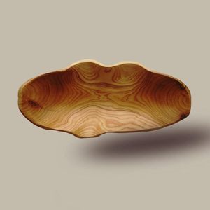 Decorative Natural Wood Fruit Salad Serving Dish Rustic Food Serving Plate for <b>Kitchen</b> Dining <b>Table</b> Centerpiece - Product Image 6