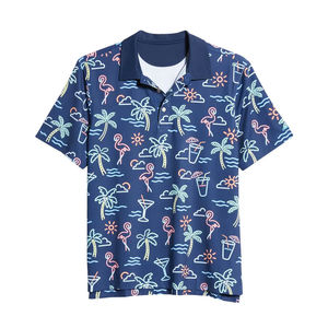 เสื้อโปโลผู้ชายคุณภาพสูงสำหรับใส่ลำลองในฤดูร้อน ลายพิมพ์แบบซับลิเมชั่น - Product Image 2