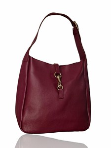 Sac Hobo en Cuir Bordeaux Royaa : Sac Fourre-Tout Souple avec Bandoulière Réglable, Sac Fourre-Tout pour Femme en Cuir Véritable avec Fermeture Éclair - Product Image 2