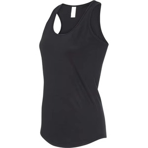 Débardeur dos nageur noir uni pour femme, sans manches, pour gym, yoga, entraînement, avec impression de logo personnalisé, vente en gros - Product Image 4