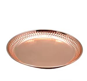 Round Metal Charger <b>Plate</b> Solid Minimalist Design Handmade Polished Finish Dishes & <b>Plates</b> - Product Image 6