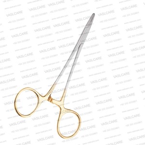 Porte-aiguille Halsey 5″ (13cm) à 4000 dents, pour gaucher, en carbure de tungstène, instrument chirurgical délicat pour la blepharoplastie par Vaslcare - Product Image 2