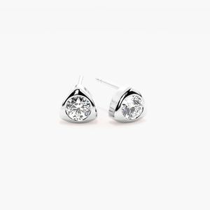 Pendientes de Oro Sólido de 14 Quilates con Diamantes Cultivados en Laboratorio Lucine, Corte Brillante, 1.00 CTW, Certificados por IGI, Chapados en Rodio, para Compromiso y Boda - Product Image 1