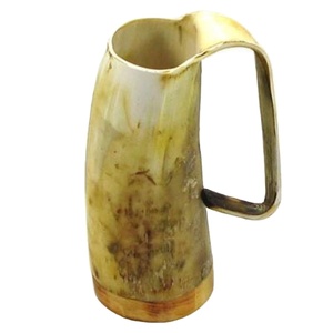 Handmade Real Buffalo Horn Beer Mugs & Glass Reusable Eco Friendly Viking Horn Mugs Dinning Tableware Setting Decorative - Product Image 1