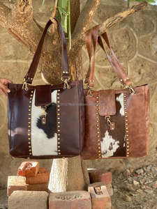 Nouvel arrivage de sac fourre-tout en cuir de vachette fait à la main, nouveau style de sac à main shopping pour femmes - Product Image 3