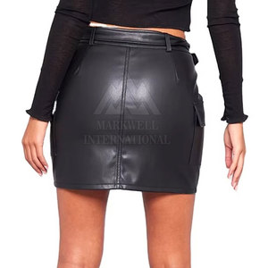 กระโปรงหนังแท้ 100% คุณภาพสูง กระโปรงหนังผู้หญิงแบบมีหัวเข็มขัด สำหรับงานปาร์ตี้ ราคาถูก รับผลิตแบบ OEM - Product Image 6