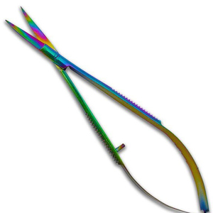 Curved Micro Spring <b>Scissors</b> <b>for</b> Cuticles Premium <b>Nail</b> Art Detailing Shears Easy Spring Action Pedicure & Manicure Tool - Product Image 3