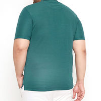 Chemise Homme Teal en Mélange de Coton à Manches Courtes, Couleur Unie, Décontractée, Respirante, Confortable, Infroissable, Logo Personnalisé, Coupe Ajustée