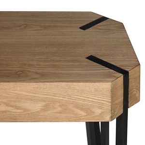 Consolle Contemporanea Europea in Legno Massello con Vano Portaoggetti per Soggiorno Domestico e Uso Interno - Product Image 5