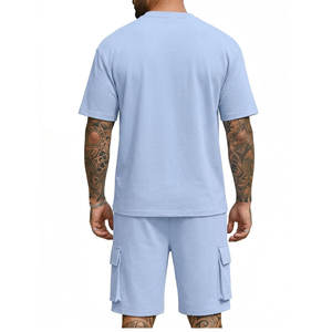 Ensembles de vêtements de sport pour hommes sur mesure, tenue 2 pièces, short de plage, jogging, ensemble de shorts à séchage rapide pour hommes, été, découpe 100 % automatisée - Product Image 6