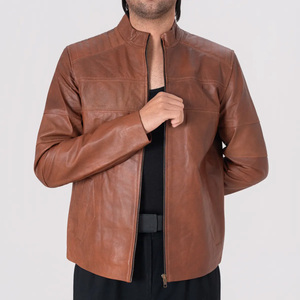 Icon by Gilani Chaqueta de cuero vintage marrón para hombre - Chaqueta marrón - Product Image 3