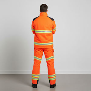 Overol de Seguridad Industrial de Alta Visibilidad, Transpirable, con Tiras Reflectantes para Ingeniería y Construcción - Product Image 2