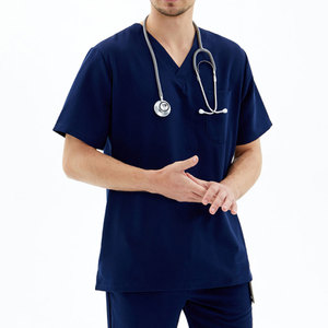 Uniformes Médicos para Hombre, Conjuntos de Tela Elástica Suave y Transpirable, Diseño Elegante, Tallas Grandes, Uniformes Médicos Personalizados para Farmacia - Product Image 4