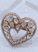 Amaira Jewels Hexagon Shape Classic <b>Cocktail</b> <b>Ring</b> Women's 18K <b>Gold</b> Plated Alloy Green Rectangular Doublet Pave Setting <b>Rings</b> - Product Image 2