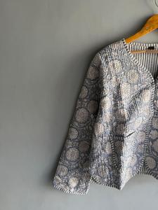 Chaqueta acolchada de algodón con estampado floral para mujer, cárdigan con cuello en V, ropa exterior informal transpirable, regalo para ella - Product Image 2