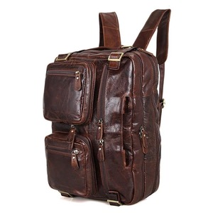 Sac à main d'affaires rétro en cuir de vache véritable pour hommes, sacoche pour ordinateur portable de 15.6 pouces, sacs à bandoulière LLB-0359 - Product Image 2