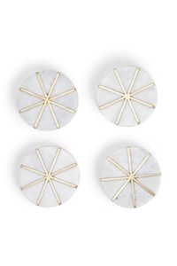 Trending Design <b>Marble</b> <b>Coaster</b> With Brass Strip Stone <b>Coaster</b> With Brass Mats & Pads At very best selling Price - Product Image 6